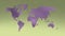 Violet worldmap over metalic background