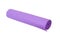 Violet yoga mat on a white background
