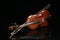 Violin on a black background