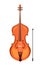 Violin and bow flat vector illustration