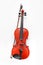 Violin with bow upright