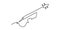 Violin continuous one line drawing minimalism design on white background