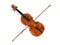 Violin crossed bow 3d rendering