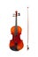 Violin and fiddle stick isolated with clipping path