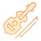 Violin flat icon. String instrument orange icons in trendy flat style. Musical instrument gradient style design