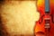 Violin on grunge paper background