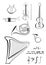 Violin, guitar, lyre, French horn, trumpet, harp a