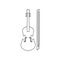 violin icon. Element of music instrument for mobile concept and web apps icon. Outline, thin line icon for website design and