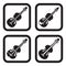 Violin icon in four variations