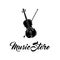 Violin icon. Music store logo. Musical instrument Symbol. Vector.