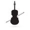 Violin icon vector black image