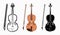 Violin instrument cartoon music graphic vector