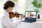 Violin lesson online. Music remote tuition