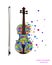 Violin music idea on the white background, violine created from the small colored parts, color of music concept,