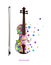 Violin music idea on the white background, violine created from the small colored parts, color of music concept,