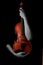 Violin music instrument violinist. Classical player hands.
