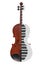 Violin and piano. Classical music concept, 3D rendering