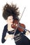 Violin playing beautiful woman violinist