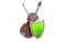 Violin with shield, 3D rendering