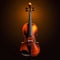 violin on solid dark background generative AI