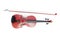 Violin top view on white background. 3d rendering