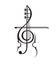 Violin and treble clef