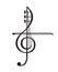 Violin and treble clef