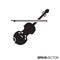 Violin vector glyph icon