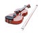 Violin on white background. 3d rendering