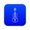 Violine icon blue vector