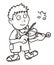 Violinist, coloring book