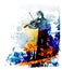 Violinist playing classical violin, music concert banner, poster