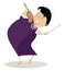 Violinist woman illustration
