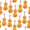 Violins abstract seamless pattern