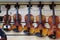 Violins in a shop