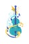 Violoncello flat vector illustration