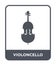 violoncello icon in trendy design style. violoncello icon isolated on white background. violoncello vector icon simple and modern