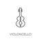 Violoncello linear icon. Modern outline Violoncello logo concept