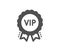 Vip award icon. Very important person medal sign. Vector