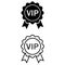 Vip award line vector icon set. Very important person medal illustration sign collection. Member club privilege symbol.