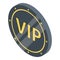 Vip black coin icon, isometric style