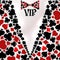 Vip Casino poker card for man, vector