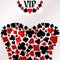 Vip Casino poker card for woman, vector