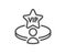 Vip casino table line icon. Very important person service sign. Vector