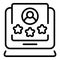 Vip client icon outline vector. Premium customer