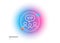Vip clients line icon. Very important person sign. Gradient blur button. Vector