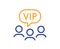 Vip clients line icon. Very important person sign. Vector