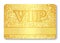 VIP club card composed from golden glitters