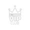 VIP club logo in flat style. VIP Club members banner