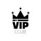 VIP club logo in flat style. VIP Club members only banner.